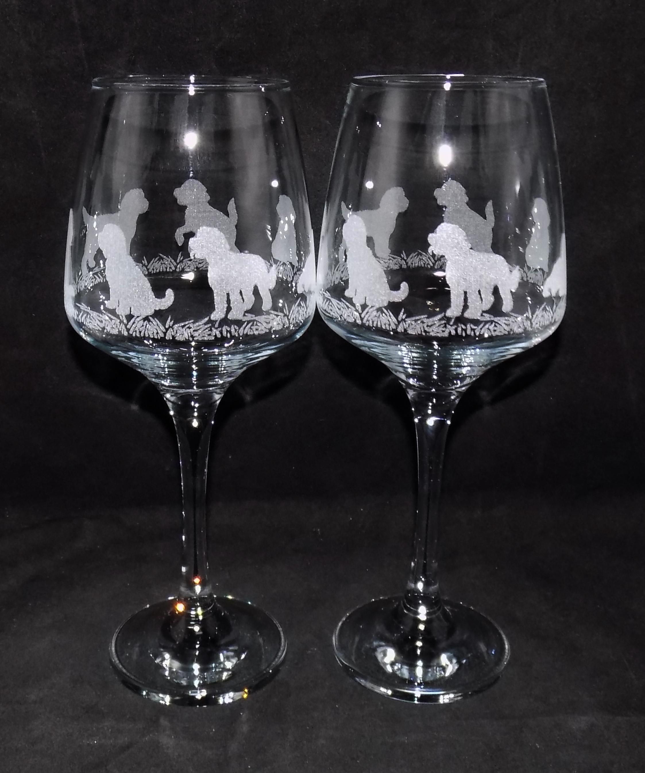 Cockapoo Engrave Engraved 'COCKAPOO' Dog Large Wine Glass With Gift Box - Unique ...