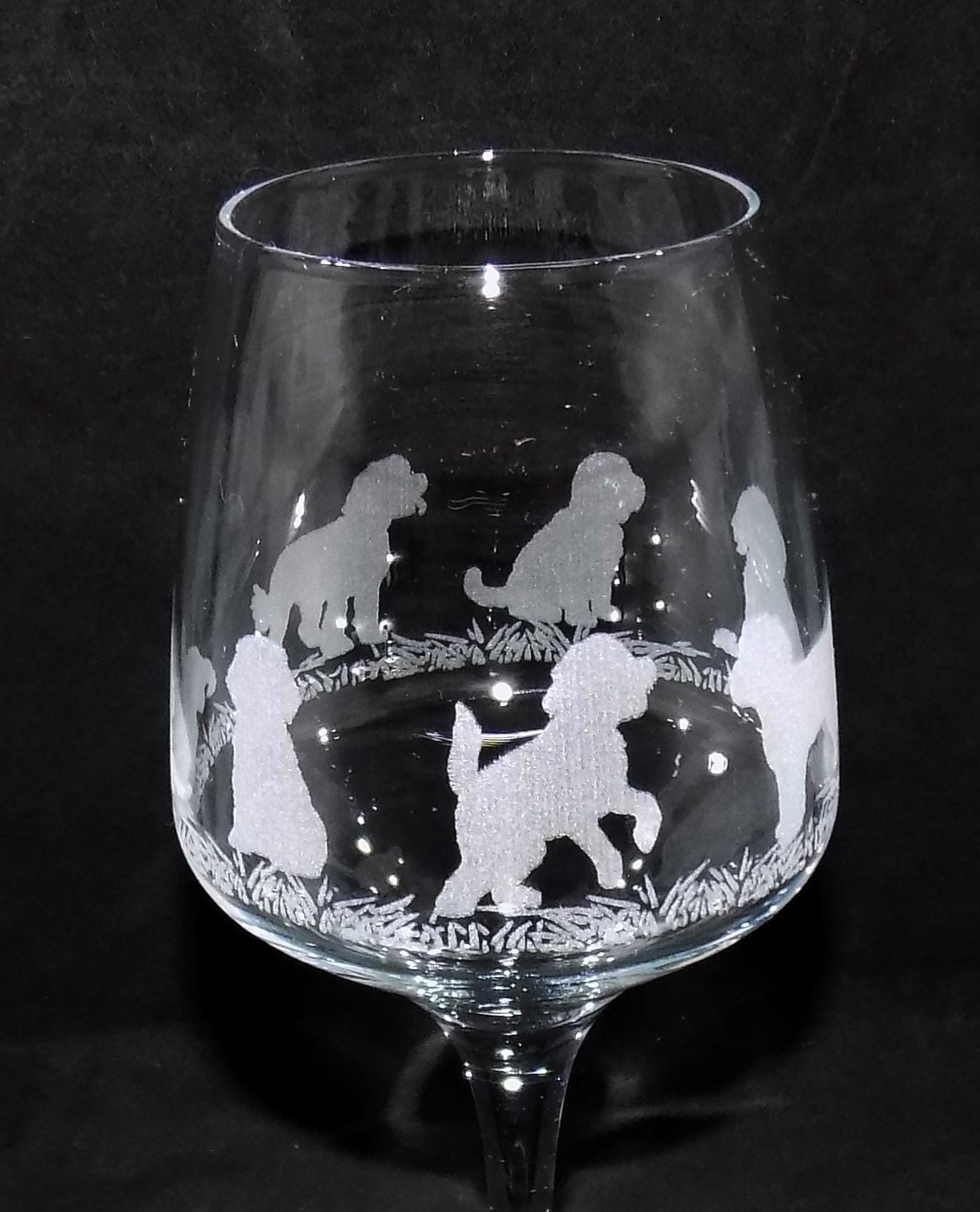 Cockapoo Engrave Engraved 'COCKAPOO' Dog Large Wine Glass With Gift Box - Unique ...