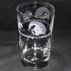 Engraved Hedgehog Highball Glass – Unique Gift With Gift Box