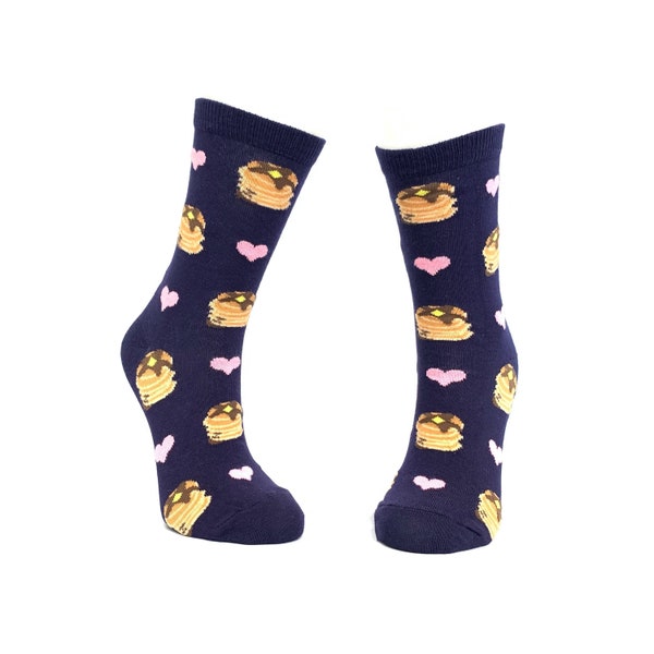 Pancake Cute Socks | Flapjack Funny Socks | Crepe Funky Socks | Premium Cotton Rich Socks Unisex Socks