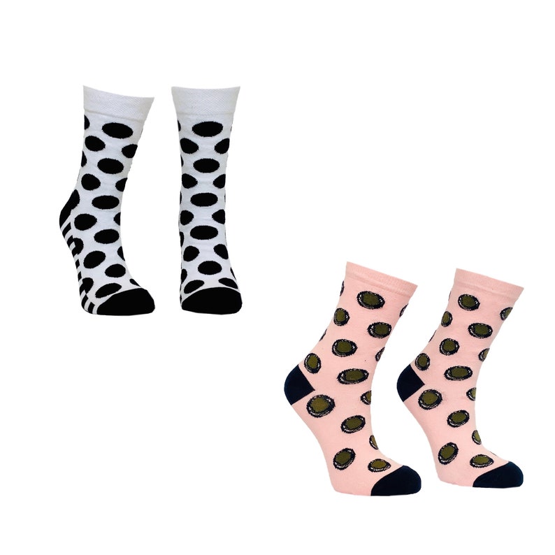 Premium Cotton Rich Stylish Casual Cool Fashion Socks Unisex Socks Stripe Polka Dot Socks