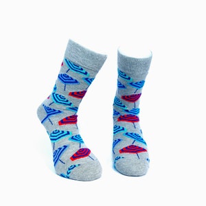 Parasol Socks for Men, Umbrella Men&#39;s Socks, Father&#39;s Day Gift, Fun Birthday Present for Men, Holiday Themed Funky Gift for Men