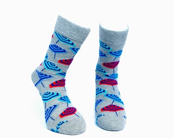 Parasol Umbrella Socks for Men | Crazy Funky Fun Socks | Premium Cotton Rich