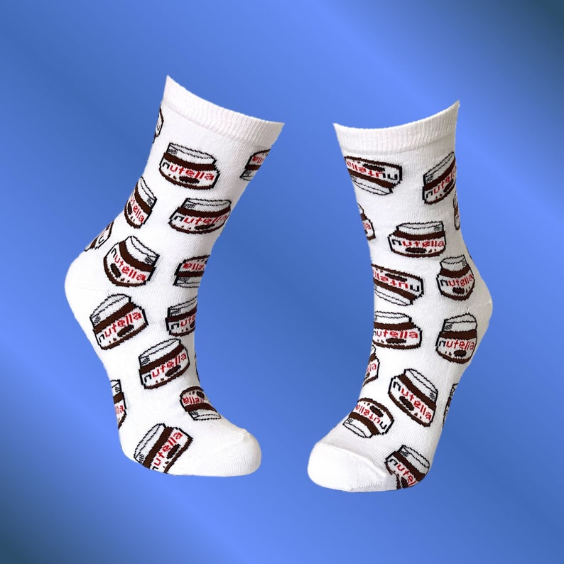 Nutella Socks  Novelty Patterned Funky Colorful Funny Socks  image 1