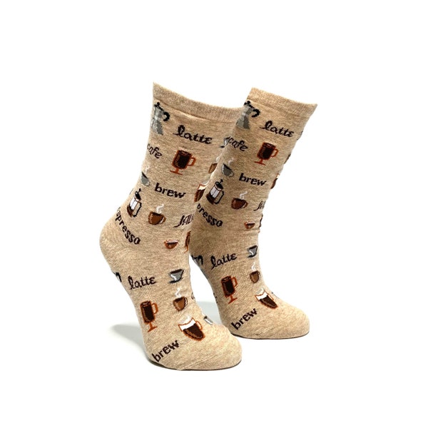 Brewed Coffee Casual Socks | Coffee Lovers Gift | Novelty Funky Funny Socks | Premium Cotton Rich Unisex Socks