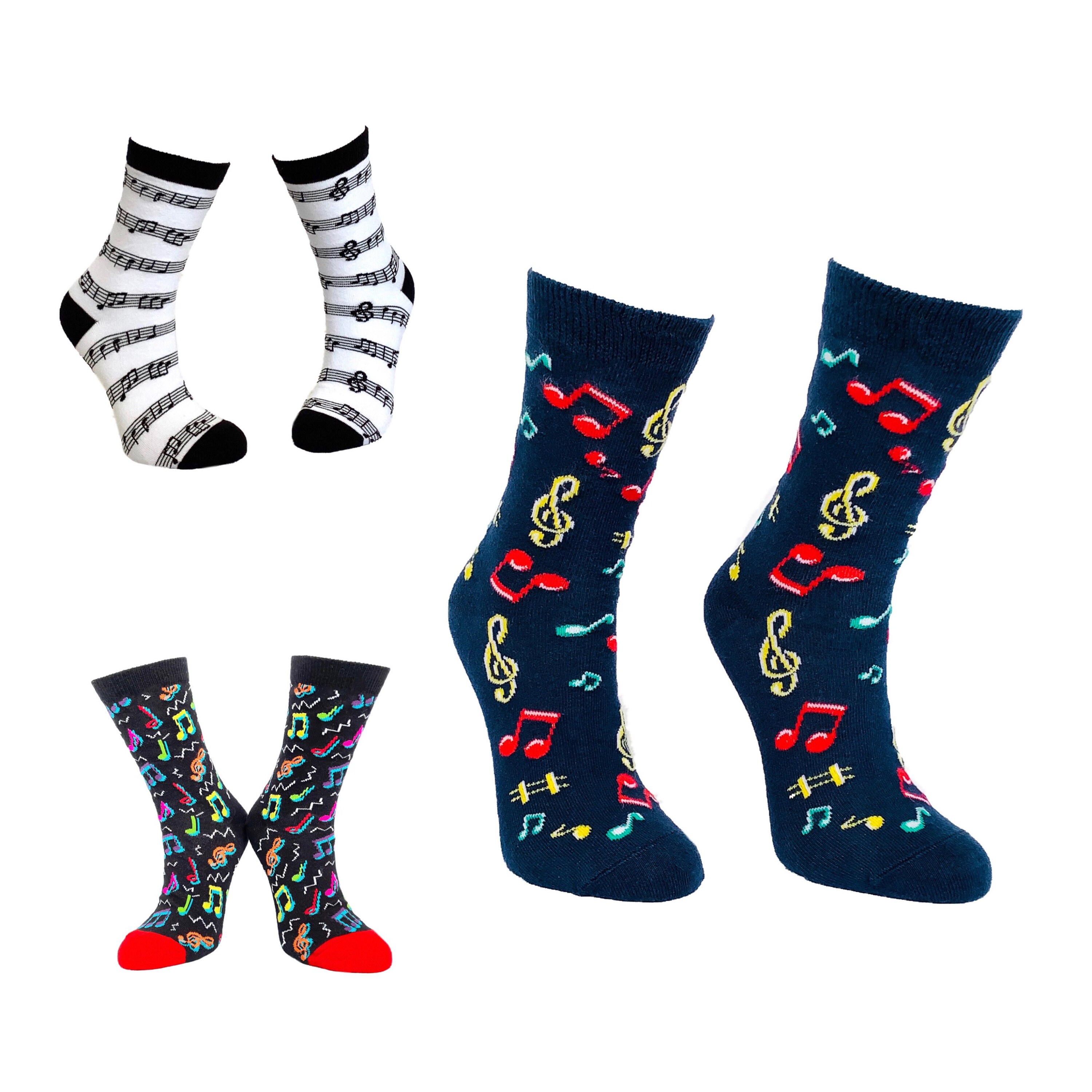 Music Notes Socks Musician Music Lovers Gift Novelty Etsy