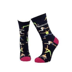 Yoga Poses Socks | Namaste Socks | Premium Cotton Rich Unisex Socks