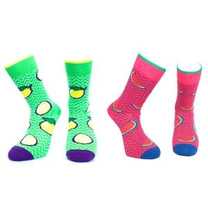 Lemon Socks for Men, Watermelon Men&#39;s Socks, Bold Fun Socks, Funny Gifts for Him, Birthday Present, Christmas Gift