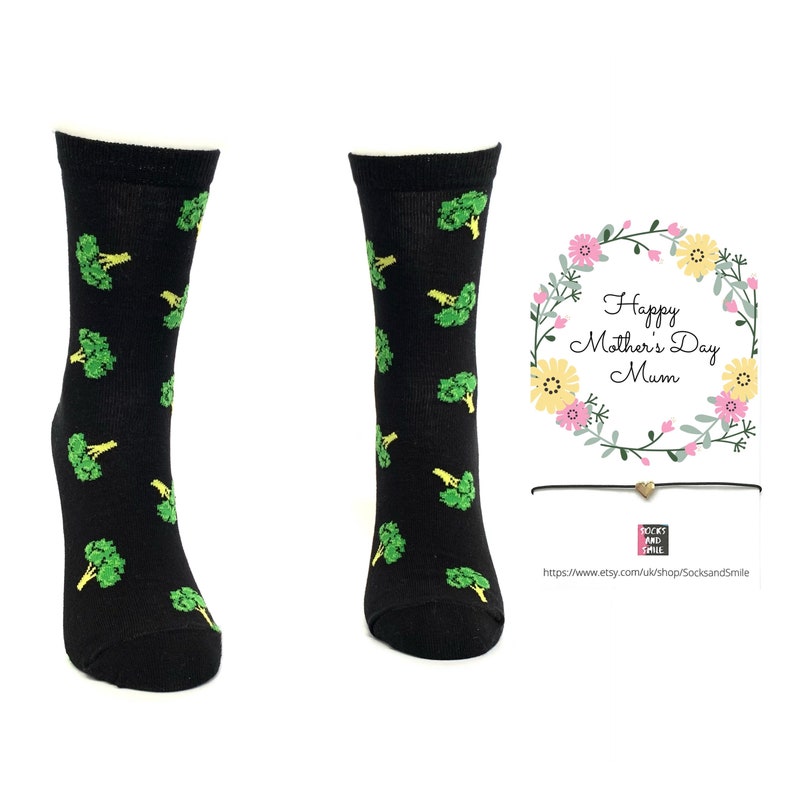 Mothers day gift Socks Heart Bracelet Set yoga tie-dye dog cat broccoli odd Outfit best funny top gift ideas for her present cute special