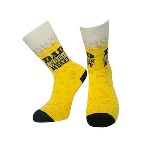 Beer Lover Dad Socks, Beer Lover Men Gift, Gift for Dad, Christmas Gift, Fun Birthday Present for Men