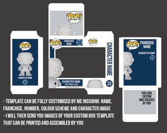 A4/A3/A2 Servicio de diseño de Funko Pop Box digital personalizado