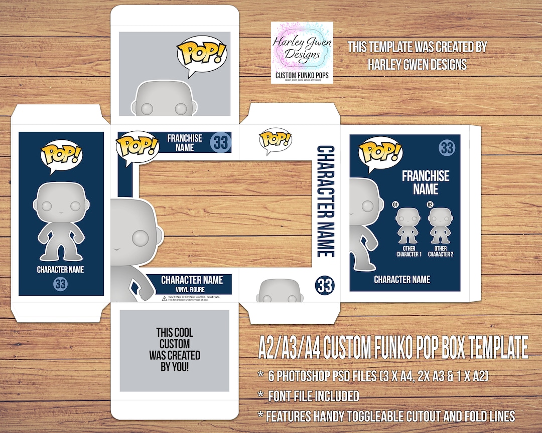 A4/A3/A2 Funko Pop Box Digital Template for Standard 4 / 10cm Figure Etsy A4/A3/A2 Funko Pop Box Digital Template for Standard 4 / 10cm Figure Etsy