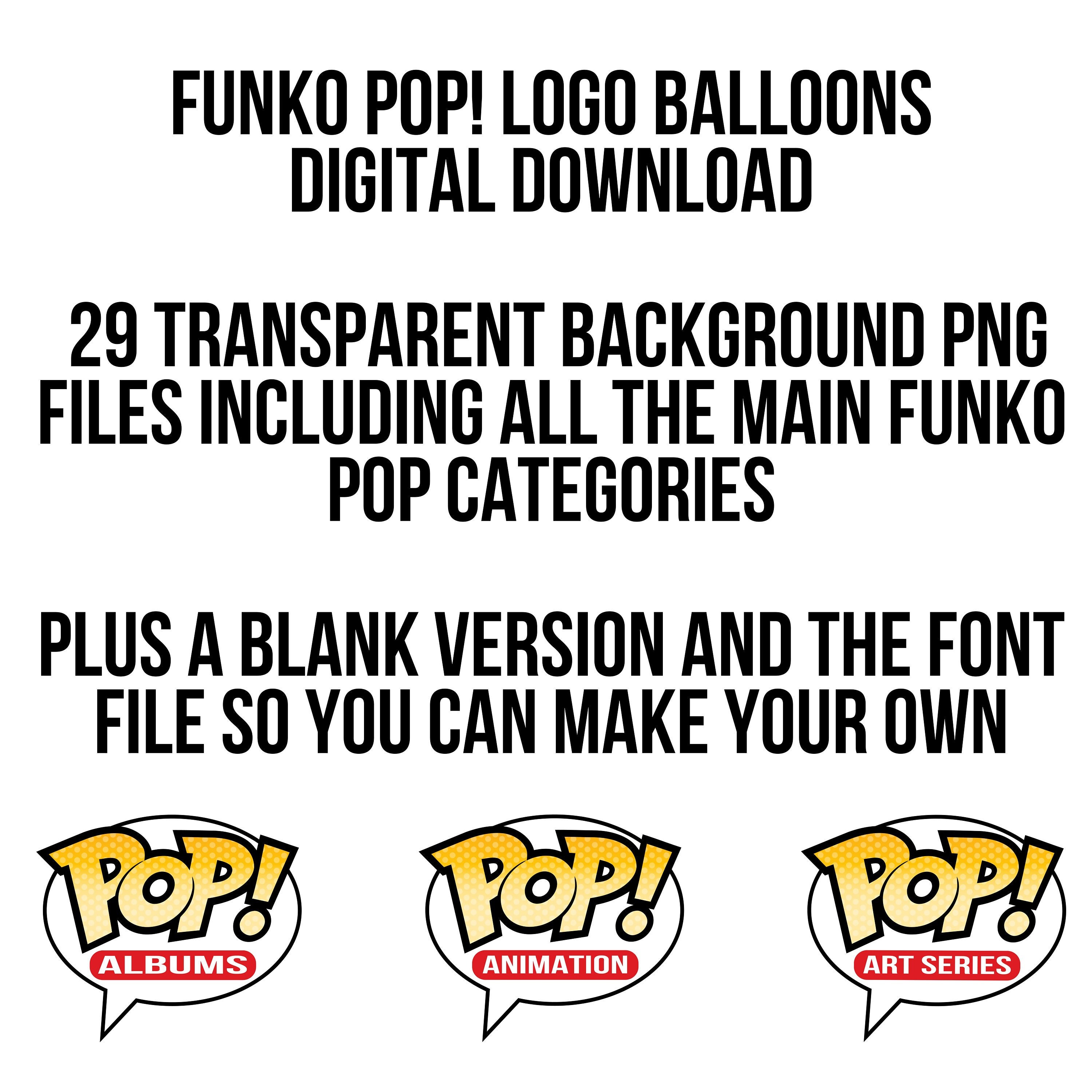 Digital Download Funko Pop Logo Balloons Transparent Background PNG Files Etsy UK