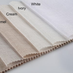 Linen Sheer Curtain Fabric Samples - All Colors