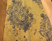 Curtain Linen Fabric Swatch Sample - Modern Paisley Pattern