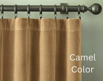 Room Divider Velvet Curtains for Privacy, Noise Reduction, Thermal Curtains for Living Room, Bedroom, Doorway Curtain, Rod Pocket, Grommet