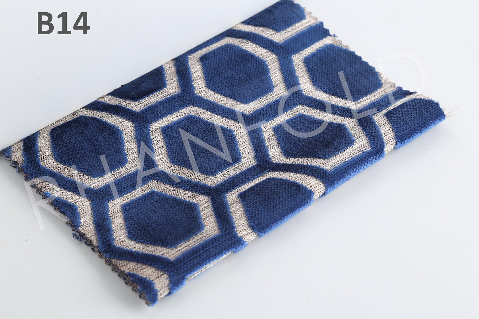 Navy Blue Durable and Soft Jacquard Velvet Upholstery Fabric Etsy