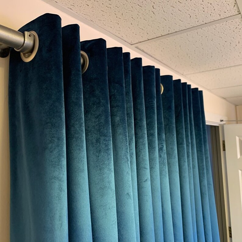 Royal Blue Velvet Curtains. Velvet Drapery Grommet or Etsy