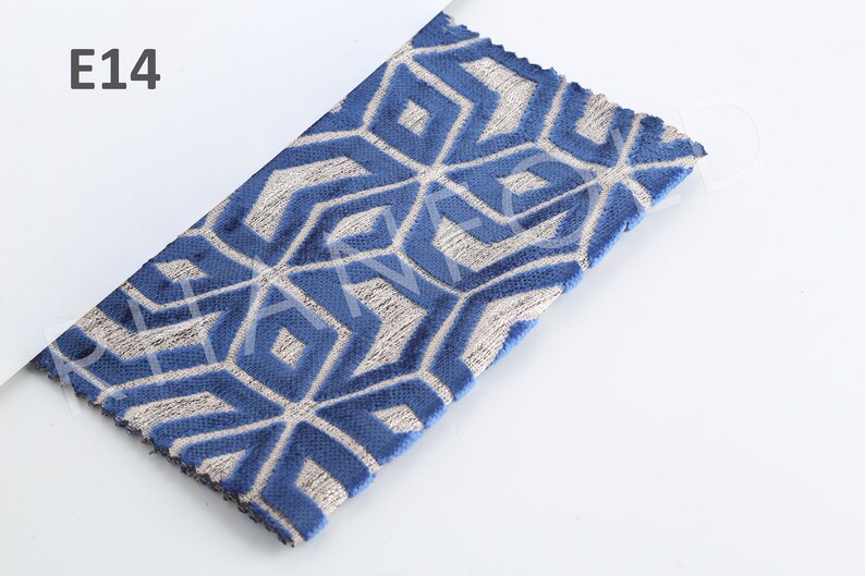 Navy Blue Durable and Soft Jacquard Velvet Upholstery Fabric Etsy