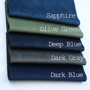 Solid Velvet Upholstery Fabric by yard (meter). Width 55". Fabric for Pillow, Furniture, Chairs, Sofa. image 8