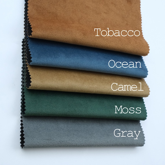 Solid Velvet Upholstery Fabric by yard (meter). Width 55". Fabric for Pillow, Furniture, Chairs, Sofa.