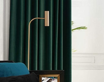 Extra Wide 100% Blackout Lined Velvet Curtain for Bedroom, living room, 34 Color Custom Size Curtain. Rod Pocket, Grommet, Hook/Ring Heading