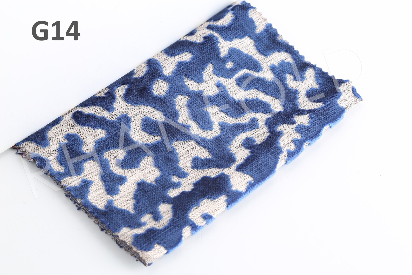 Navy Blue Durable and Soft Jacquard Velvet Upholstery Fabric Etsy