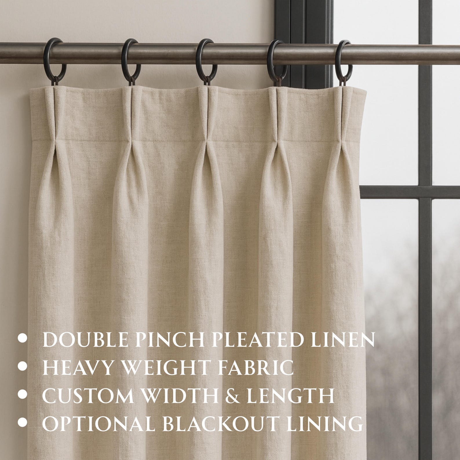 Double Pinch Pleat Curtainsnull