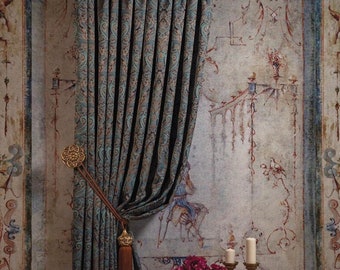 Jacquard Paisley Curtains, Drapes for Living Room, Bedroom.
