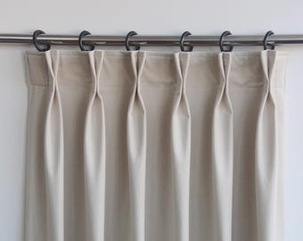 Double Pinch Pleated Velvet Curtains For Living Room, Bedroom, Sliding doors. Custom Size Velvet Draperies for rod and track