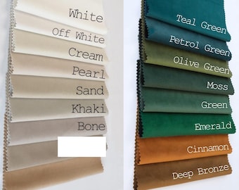 100% Blackout Velvet Curtain Fabric Samples. 1 Quantity = 10 samples