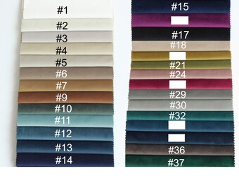 Blackout Velvet Curtain Fabric Samples, Swatches. 1 Quantity = 10 samples