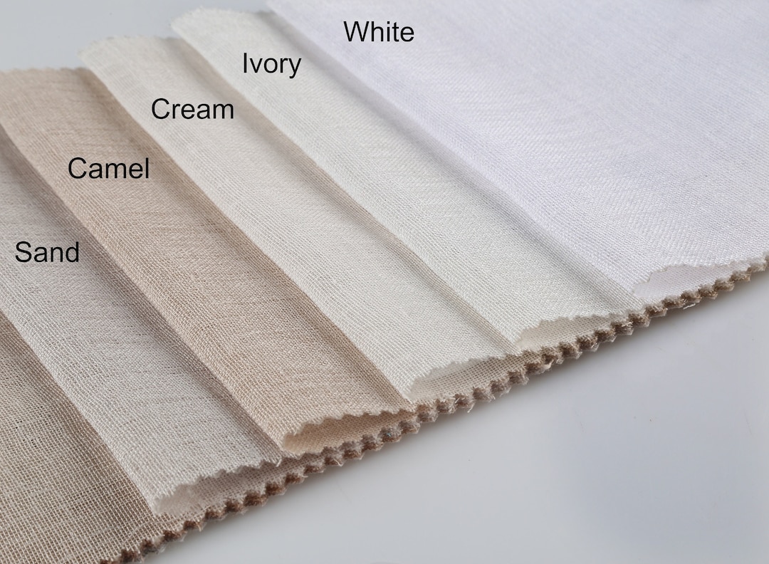 Linen Sheer Curtain Fabric Samples All Colors Etsy