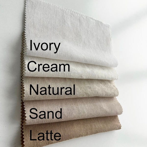 100 % Linen Curtain Fabric Sample. 1 Order = 5 All colors