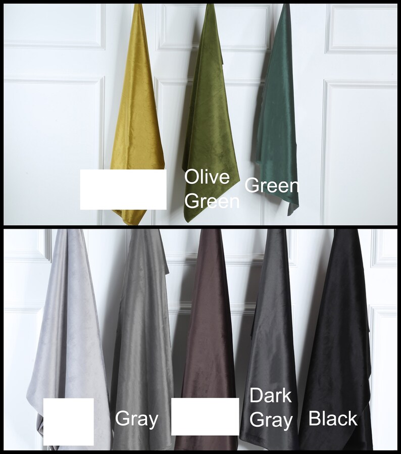 Extra Long Velvet Curtain, 37 Color. Extra Long Custom Drapes, Panels for 10, 12, 13, 15, 16, 17, 18, 20, 24 feet Story Window zdjęcie 7