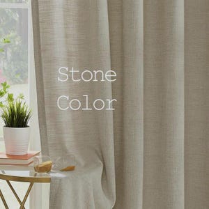 Thick Linen Curtains for Living Room, Extra Wide Custom Size Heavy ...