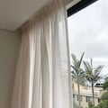Extra Wide Linen Sheer Curtains. Custom Made Rod Pocket, Grommet, Hook and Ring Options for Rod and Curtain Track
