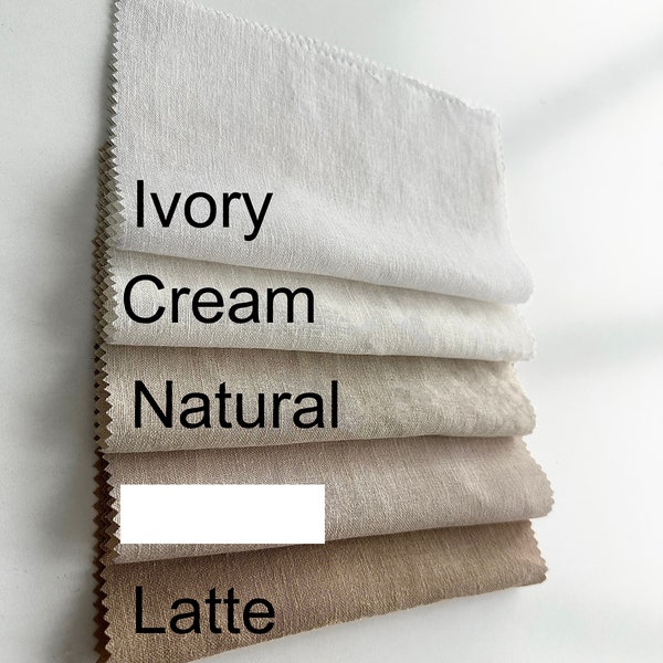 100 % Linen Curtain Fabric Sample. 1 Order = 5 All colors