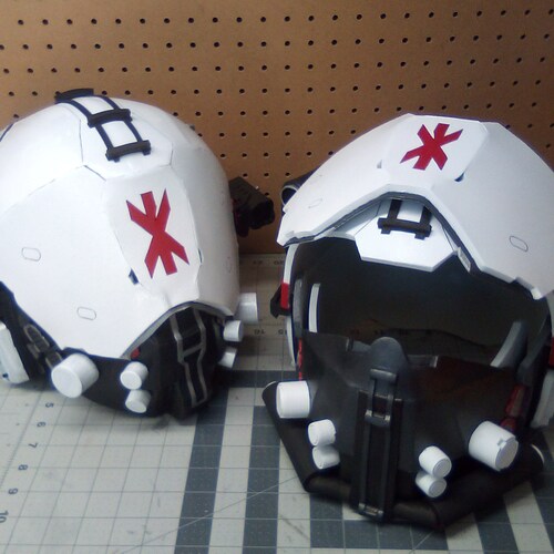 Cyberpunk Trauma Team Security Helmet EVA Template