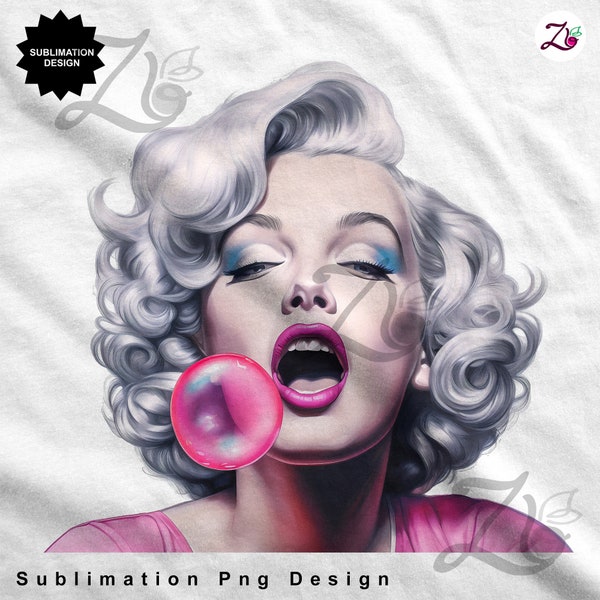 Timeless Beauty: Marilyn Monroe Sublimation Design - Old Hollywood Vibes