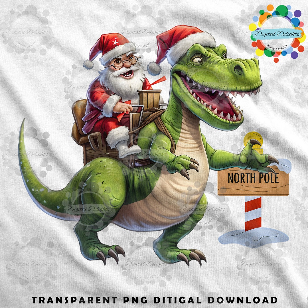 Christmas Trex, Tyrannosaurus Rex, Santa Saurus Svg, Santa Claus Dino ...