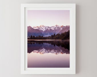 Lake Matheson New Zealand Print: Landscape Photography, Wall Art