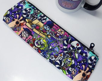 Beetlejuice Pencil Pouch - Handmade Pouch