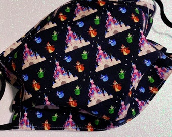 Handmade Cotton Face Mask/Cover - Magic Castle INSPIRED