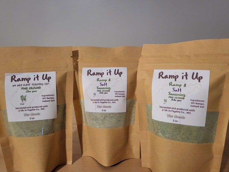West Virginia Wild Ramp Salt Seasoning 3 Oz by Volume weight Ranges 45