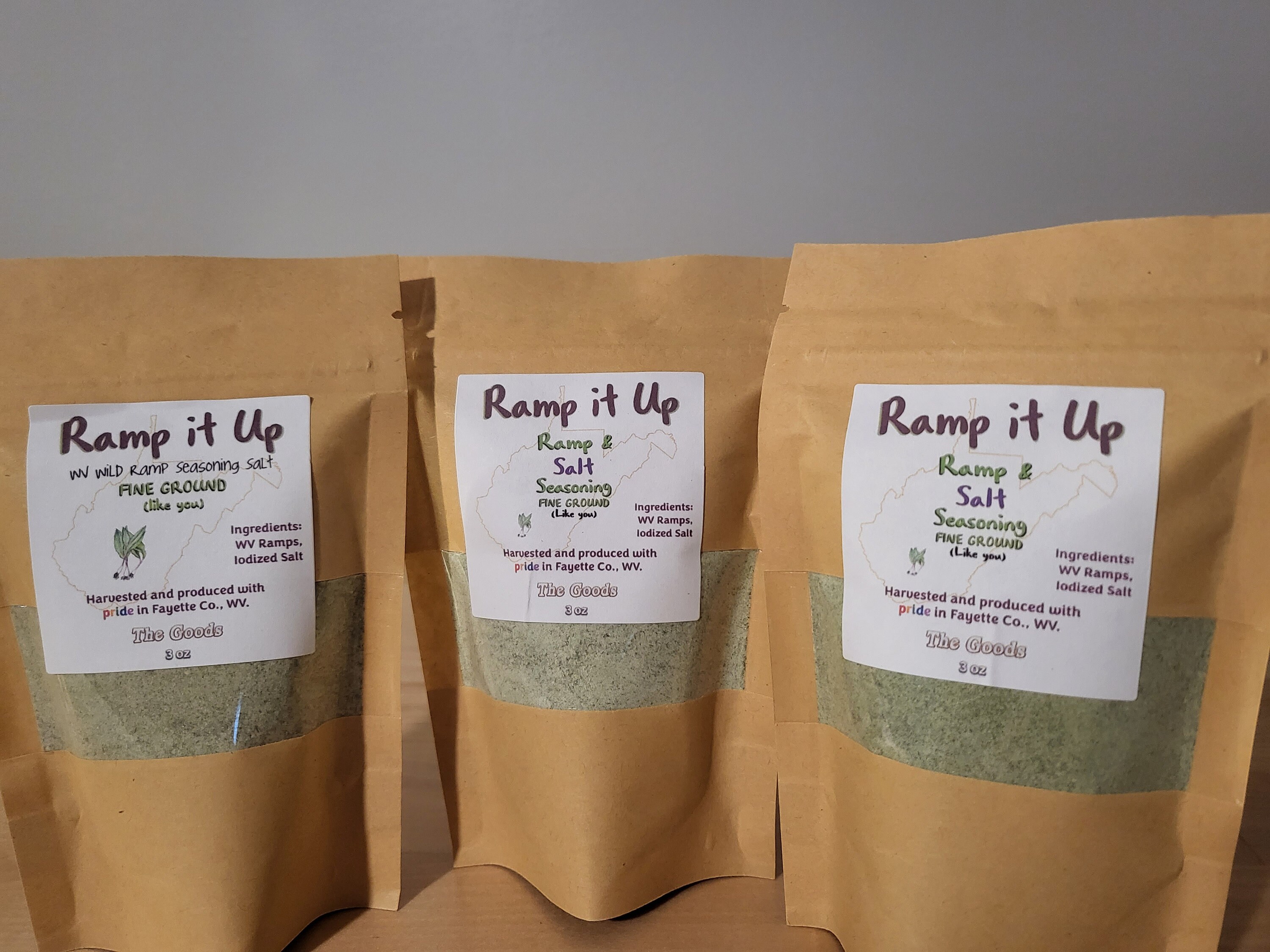West Virginia Wild Ramp Salt Seasoning 3 Oz by Volume weight Ranges 45