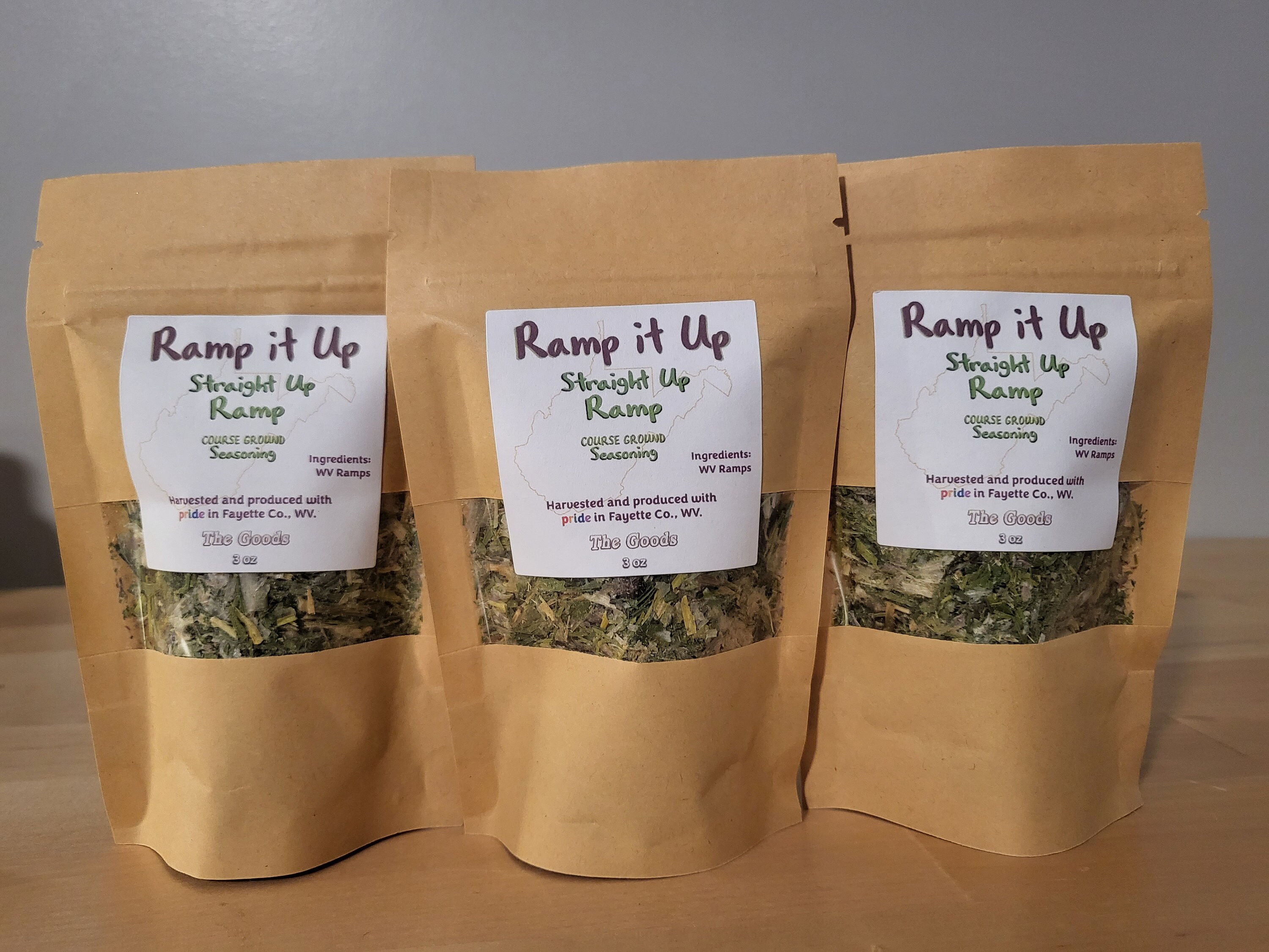 West Virginia Wild Ramp Seasoning 3 Oz by Volume weight Varies From 0.5