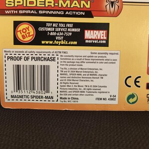 Mint 2004 ToyBiz Spider-Man 2 Magnetic Spider-Man Action Figure (item 4788647) image 5
