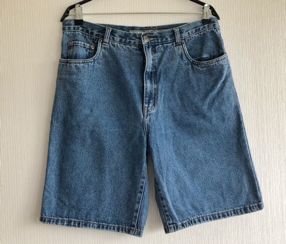 Vintage Denim Shorts Blue Mens Jean 