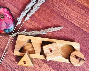 Wooden Shape Puzzle Etsy